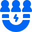 Customer loyalty icon with smiley face and retention symbol