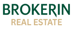 Logo Brokerin Real Estate, agence immobilière résidentielle et commerciale à Dubai.