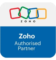Zoho Authorized Partner badge recognizing Tasyier's expertise in CRM implementation.